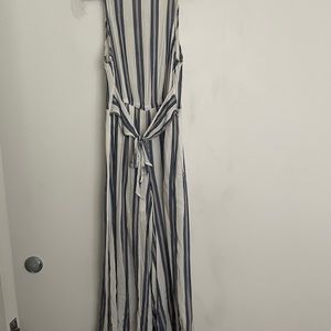 Striped wide leg jumpsuit